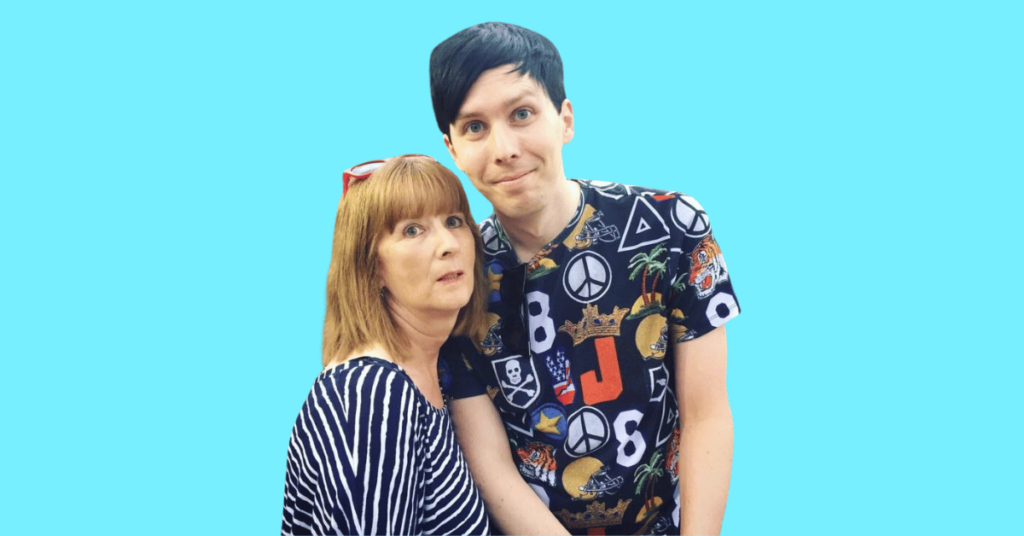 Dan Howell and Phil Lester's family members, including parents, in high resolution