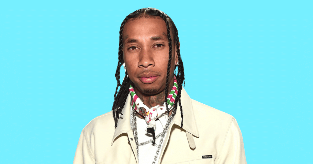 A close-up pic of Tyga related to 'who is tyga dating' in high definition.