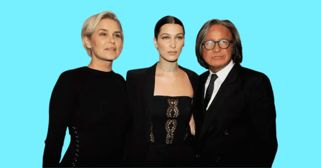 Bella Hadid's family members, including parents, in high resolution