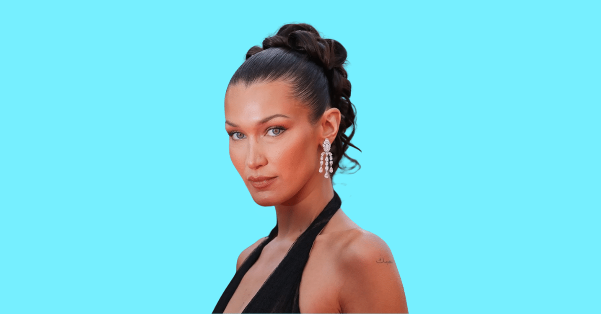 A close-up pic of Bella Hadid related to 'who is bella hadid dating' in high definition.