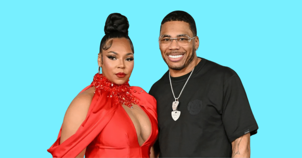 Ashanti together with Nelly, as a couple.