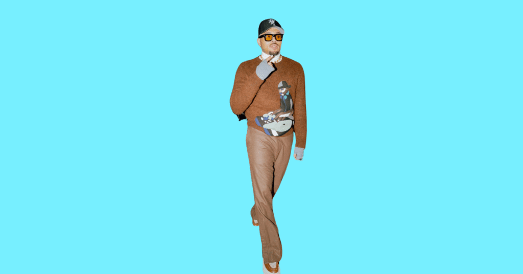 A full body picture of Chris Brown showing characteristics like height, age, and weight.