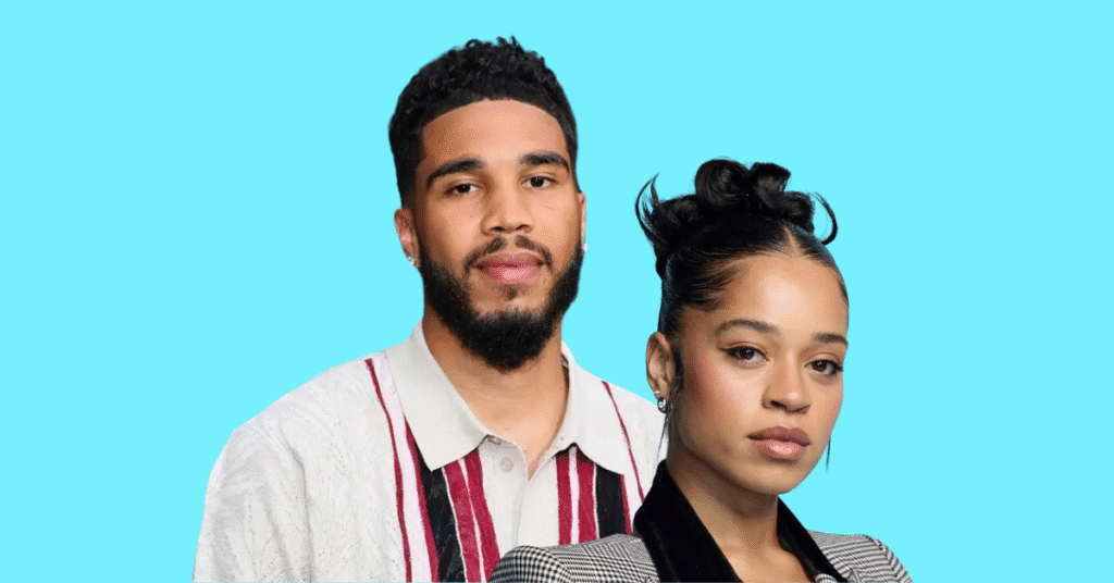 Jayson Tatum together with Ella Mai, as a couple.