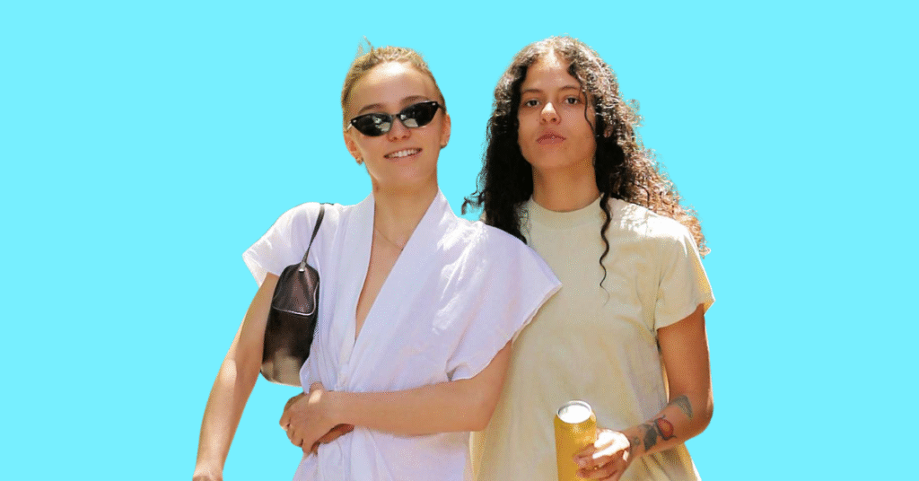 Lily-Rose Depp together with 070 Shake, as a couple.