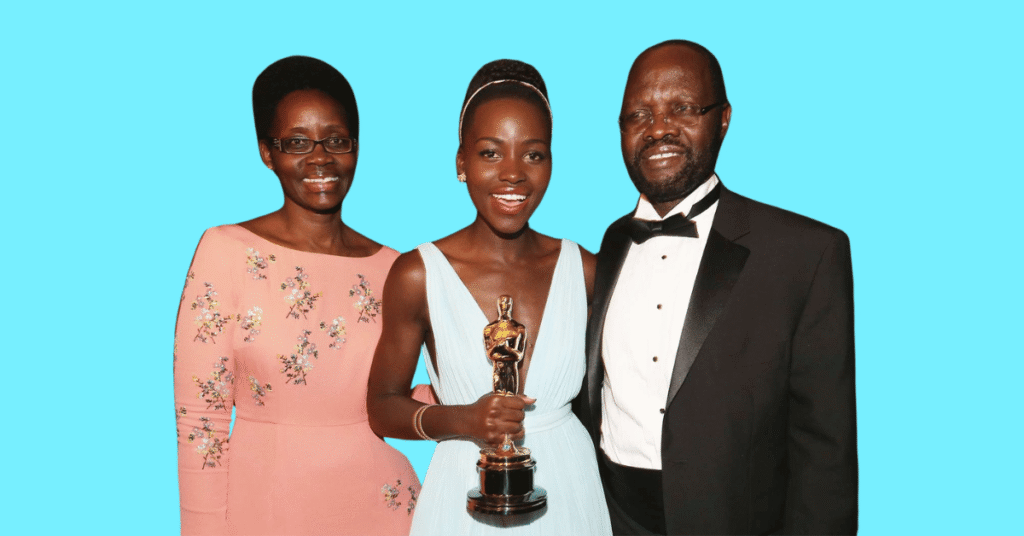 Lupita Nyong'o's family members, including parents, in high resolution
