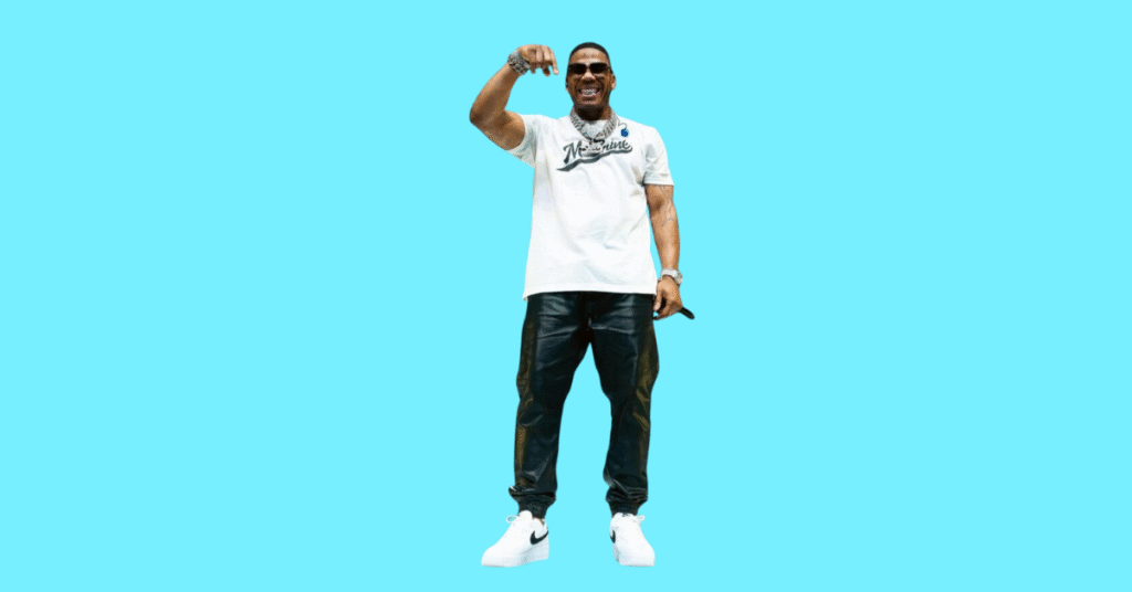 A full body picture of Nelly showing characteristics like height, age, and weight.