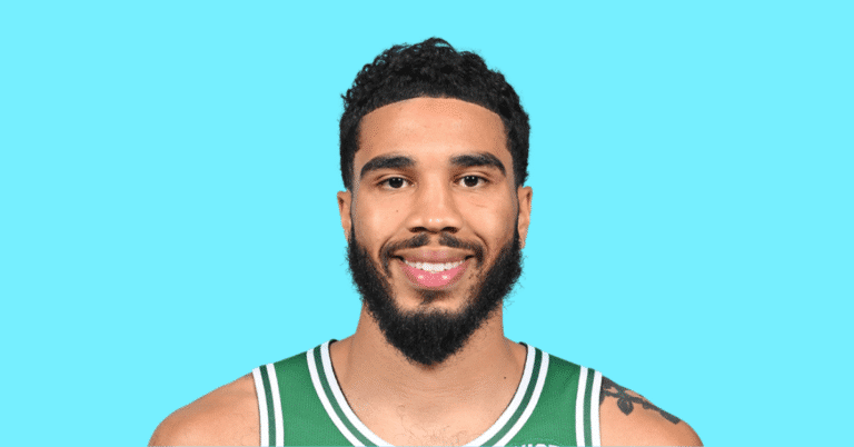 A close-up pic of Jayson Tatum related to 'who is jayson tatum dating' in high definition.
